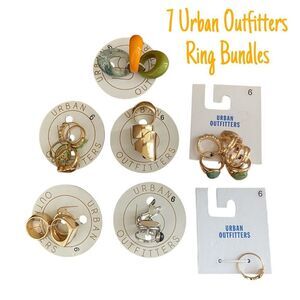 NWT New Seven 7 Urban Outfitters Ring Sets - 25 Total Rings Size 6 Stackable